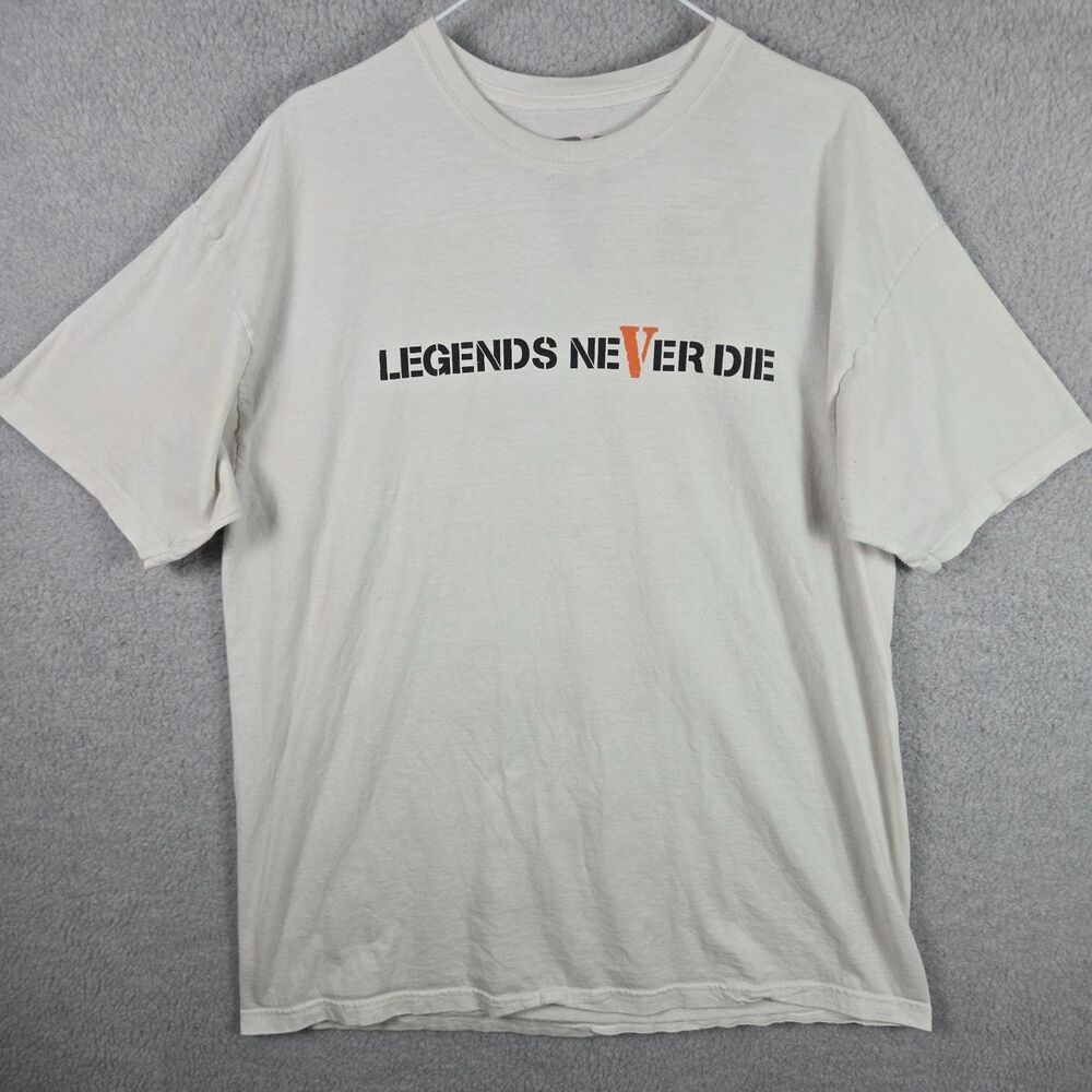 Juice WRLD x VLONE 999 Legends Never Die T-Shirt Adult XL White Rap Tour Graphic